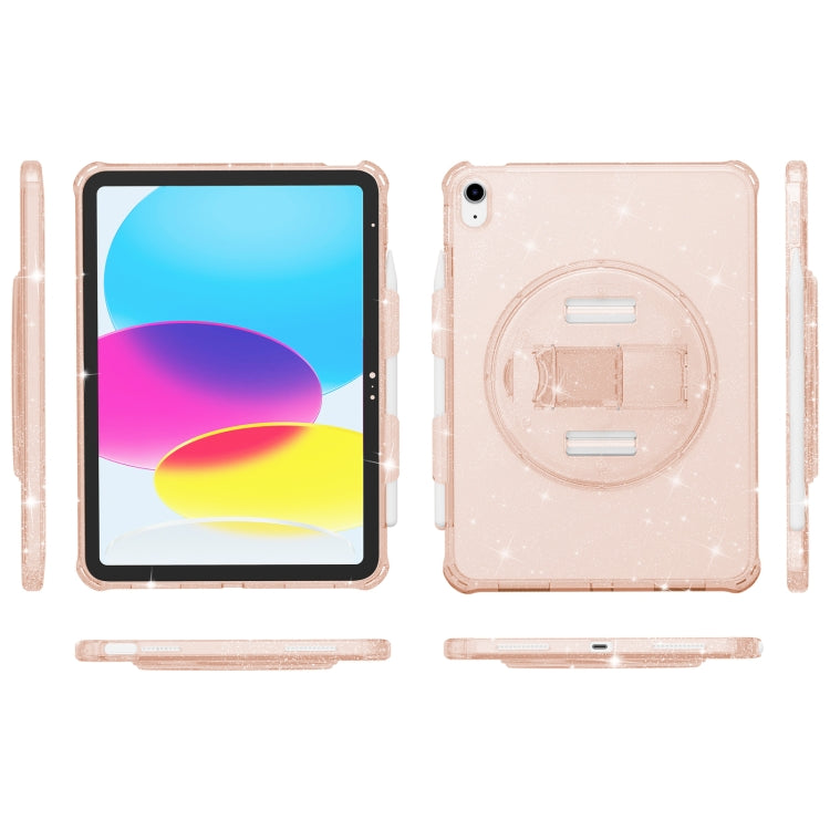 For iPad 2025 / 2022 Terminator Shockproof Glitter Powder Tablet Case with Holder(Gold) - iPad 2025 / 2022 Cases by buy2fix | Online Shopping UK | buy2fix