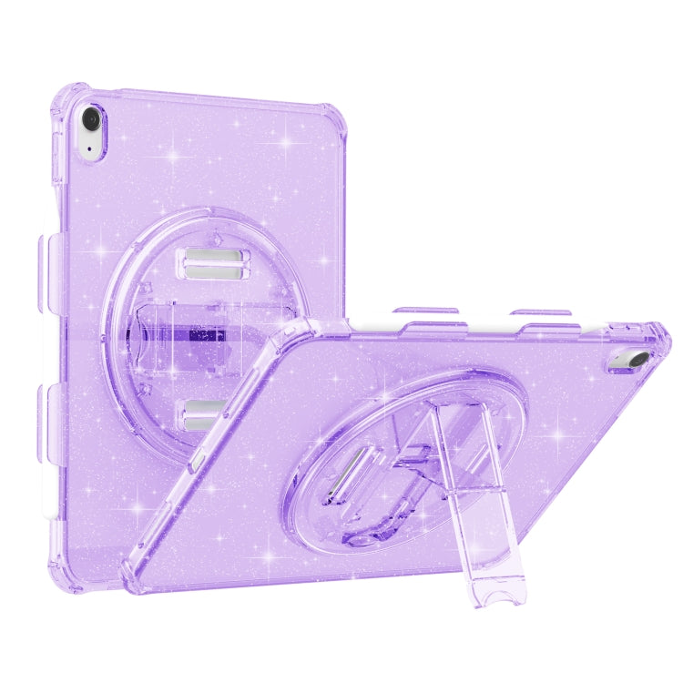 For iPad 2025 / 2022 Terminator Shockproof Glitter Powder Tablet Case with Holder(Purple) - iPad 2025 / 2022 Cases by buy2fix | Online Shopping UK | buy2fix