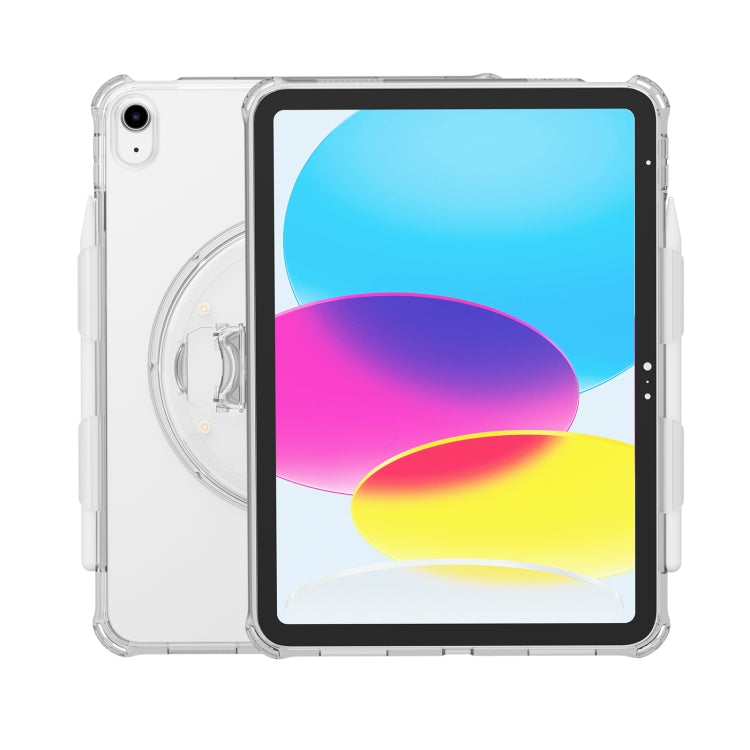 For iPad 2025 / 2022 Terminator Shockproof Glitter Powder Tablet Case with Holder(Transparent) - iPad 2025 / 2022 Cases by buy2fix | Online Shopping UK | buy2fix