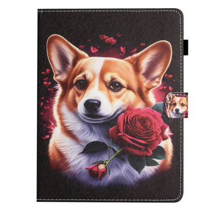 For 7 inch Coloured Drawing Stitching Leather Tablet Case(Corgi) - 7 inch by buy2fix | Online Shopping UK | buy2fix