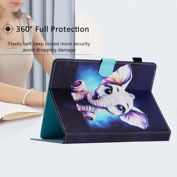 For 7 inch Coloured Drawing Stitching Leather Tablet Case(Elephant) - 7 inch by buy2fix | Online Shopping UK | buy2fix