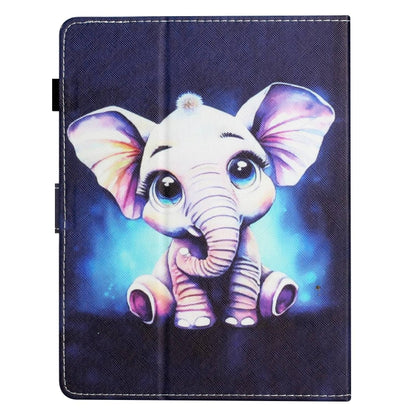 For 10 inch Coloured Drawing Stitching Leather Tablet Case(Elephant) - 10 - 11 inch by buy2fix | Online Shopping UK | buy2fix