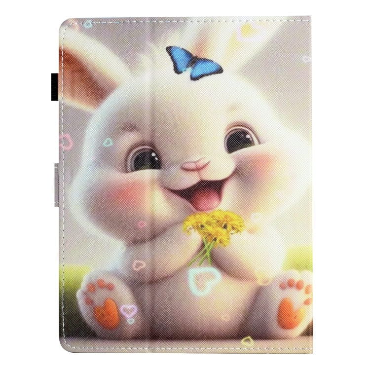 For 10 inch Coloured Drawing Stitching Leather Tablet Case(Rabbit) - 10 - 11 inch by buy2fix | Online Shopping UK | buy2fix
