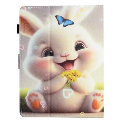 For 10 inch Coloured Drawing Stitching Leather Tablet Case(Rabbit) - 10 - 11 inch by buy2fix | Online Shopping UK | buy2fix