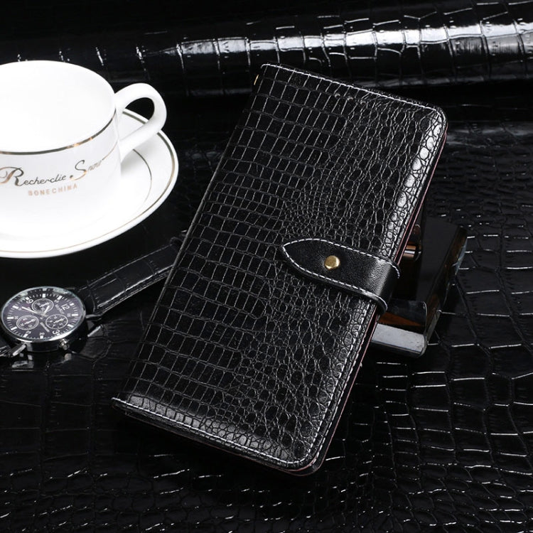 For Motorola Moto G8 Plus idewei Crocodile Texture Horizontal Flip Leather Case with Holder & Card Slots & Wallet(Black) - Motorola Cases by idewei | Online Shopping UK | buy2fix
