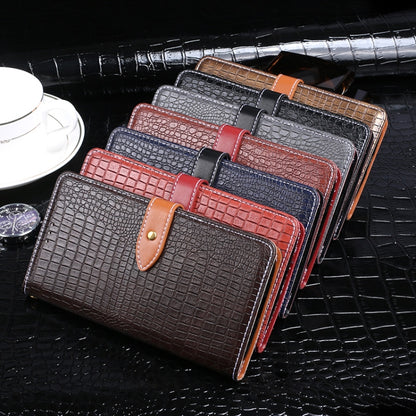 For Motorola Moto G8 Plus idewei Crocodile Texture Horizontal Flip Leather Case with Holder & Card Slots & Wallet(Black) - Motorola Cases by idewei | Online Shopping UK | buy2fix