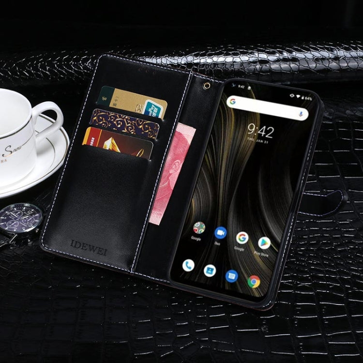 For Umidigi Power 3 idewei Crocodile Texture Horizontal Flip Leather Case with Holder & Card Slots & Wallet(Dark Blue) - More Brand by idewei | Online Shopping UK | buy2fix