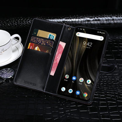 For Umidigi Power 3 idewei Crocodile Texture Horizontal Flip Leather Case with Holder & Card Slots & Wallet(Dark Blue) - More Brand by idewei | Online Shopping UK | buy2fix