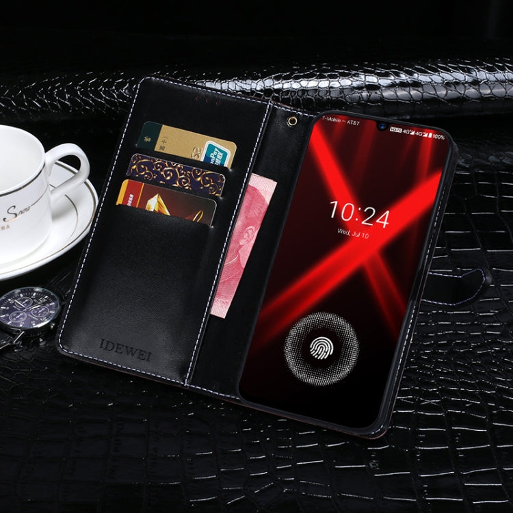 For Umidigi X idewei Crocodile Texture Horizontal Flip Leather Case with Holder & Card Slots & Wallet(Black) - More Brand by idewei | Online Shopping UK | buy2fix