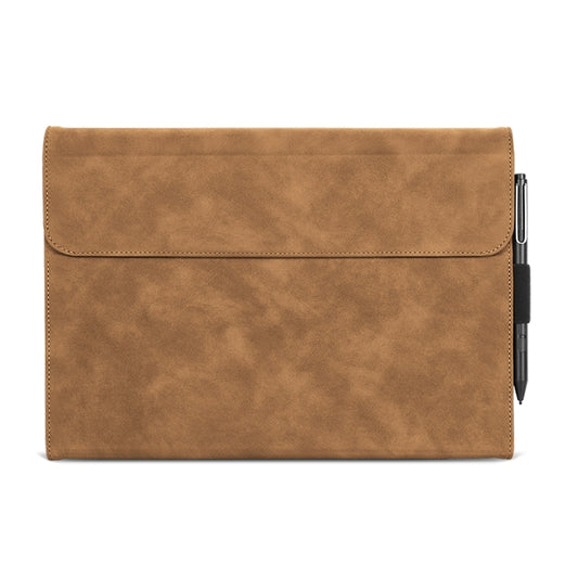 For Microsoft Surface Pro 7+ / 7 / 6 / 5 / 4 Sheepskin All-Inclusive Shockproof Protective Case(Brown) - Others by buy2fix | Online Shopping UK | buy2fix