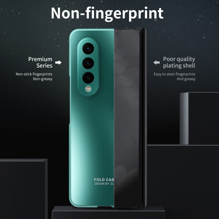 For Samsung Galaxy Z Fold4 5G Integrated Electroplating Folding All-inclusive Phone Case(Green) - Galaxy Z Fold4 5G Cases by buy2fix | Online Shopping UK | buy2fix