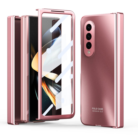 For Samsung Galaxy Z Fold4 5G Integrated Electroplating Folding All-inclusive Phone Case(Rose Gold) - Galaxy Z Fold4 5G Cases by buy2fix | Online Shopping UK | buy2fix