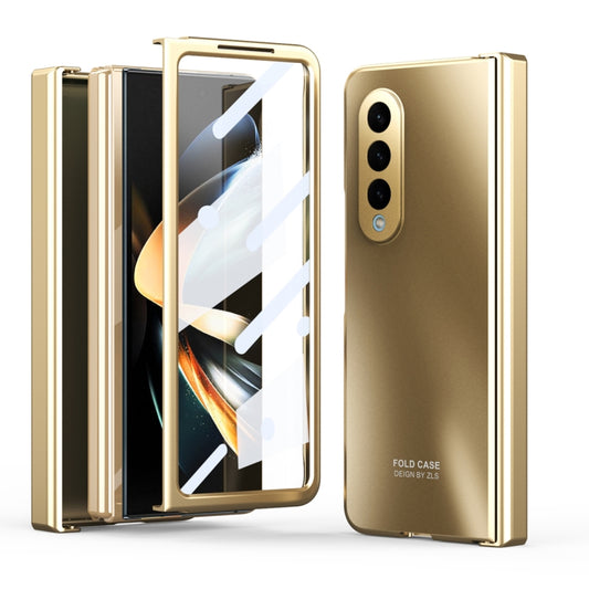 For Samsung Galaxy Z Fold4 5G Integrated Electroplating Folding All-inclusive Phone Case(Champagne Gold) - Galaxy Z Fold4 5G Cases by buy2fix | Online Shopping UK | buy2fix