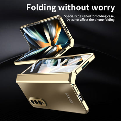 For Samsung Galaxy Z Fold4 5G Integrated Electroplating Folding All-inclusive Phone Case(Champagne Gold) - Galaxy Z Fold4 5G Cases by buy2fix | Online Shopping UK | buy2fix