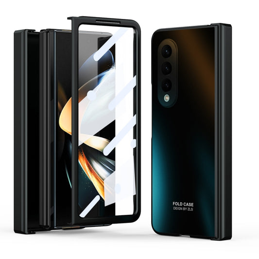 For Samsung Galaxy Z Fold4 5G Integrated Electroplating Folding All-inclusive Phone Case(Black) - Galaxy Z Fold4 5G Cases by buy2fix | Online Shopping UK | buy2fix