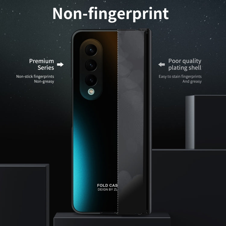 For Samsung Galaxy Z Fold4 5G Integrated Electroplating Folding All-inclusive Phone Case(Black) - Galaxy Z Fold4 5G Cases by buy2fix | Online Shopping UK | buy2fix