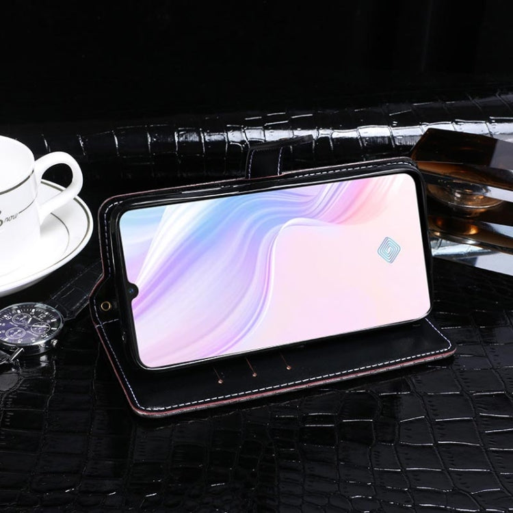 For Vivo Y9s idewei Crocodile Texture Horizontal Flip Leather Case with Holder & Card Slots & Wallet(Dark Blue) - LG Cases by idewei | Online Shopping UK | buy2fix