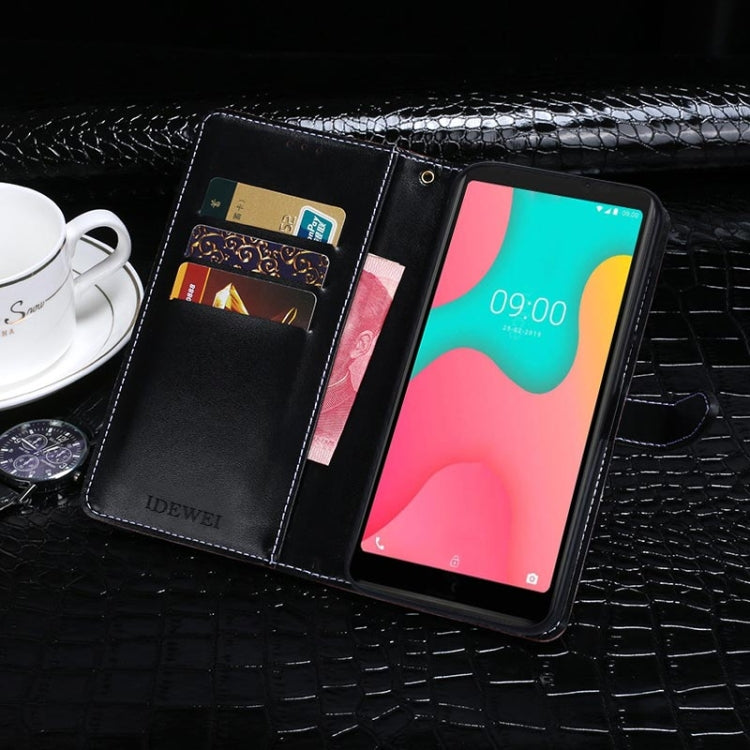 For Wiko Y60 idewei Crocodile Texture Horizontal Flip Leather Case with Holder & Card Slots & Wallet(Black) - More Brand by idewei | Online Shopping UK | buy2fix