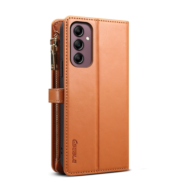 For Samsung Galaxy M54 ESEBLE Star Series Lanyard Zipper Wallet RFID Leather Case(Brown) - Galaxy Phone Cases by ESEBLE | Online Shopping UK | buy2fix