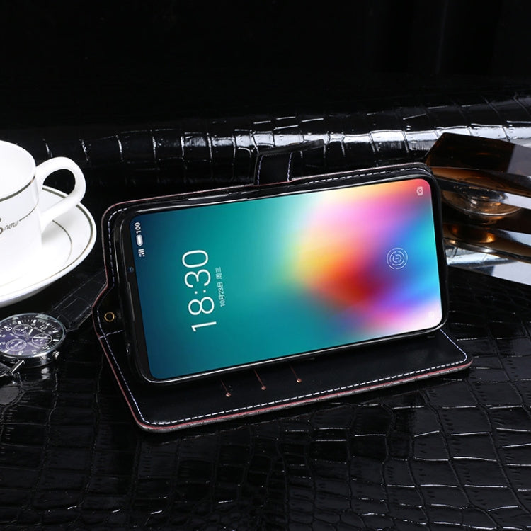 For Meizu 16T idewei Crocodile Texture Horizontal Flip Leather Case with Holder & Card Slots & Wallet(Dark Blue) - More Brand by idewei | Online Shopping UK | buy2fix