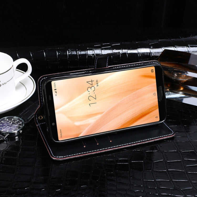 For Sharp Aquos Sense3 idewei Crocodile Texture Horizontal Flip Leather Case with Holder & Card Slots & Wallet(Black) - More Brand by idewei | Online Shopping UK | buy2fix