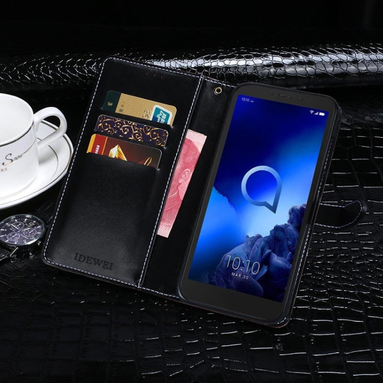 For Alcatel 1V (2019) idewei Crocodile Texture Horizontal Flip Leather Case with Holder & Card Slots & Wallet(Dark Blue) - More Brand by idewei | Online Shopping UK | buy2fix