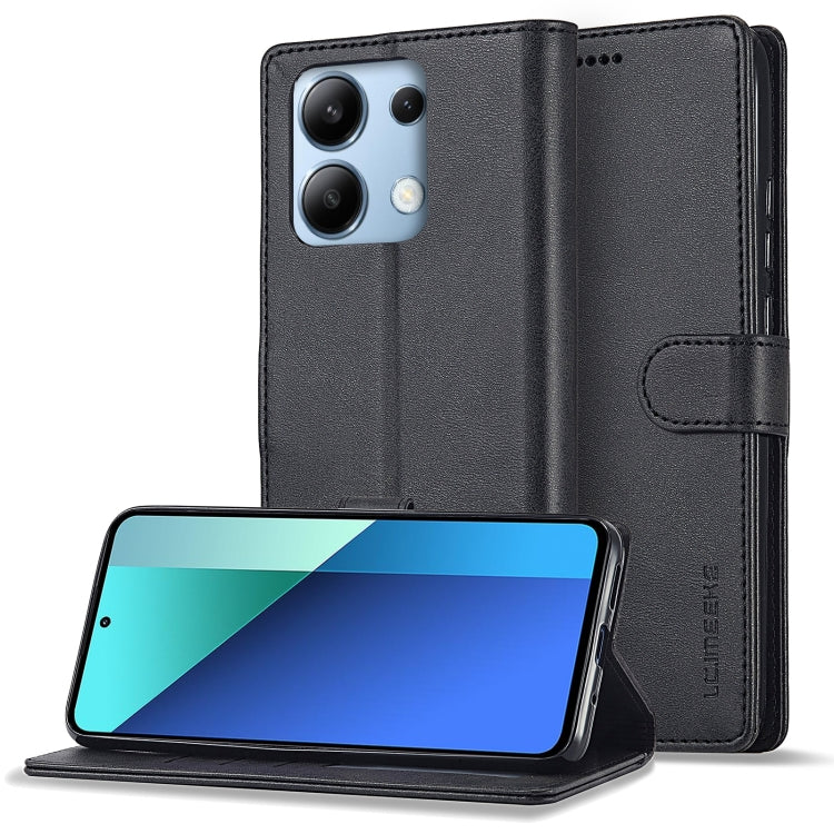 For Xiaomi Redmi Note 13 Pro 4G LC.IMEEKE Calf Texture Leather Phone Case(Black) - Note 13 Pro Cases by LC.IMEEKE | Online Shopping UK | buy2fix