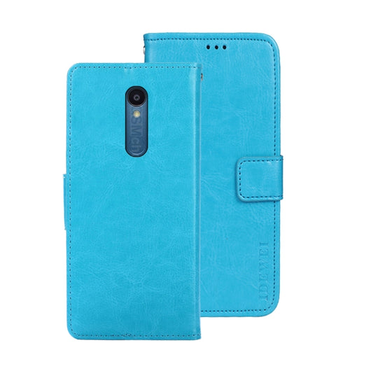 For Sharp Rouvo V idewei Crazy Horse Texture Leather Phone Case with Holder(Sky Blue)
