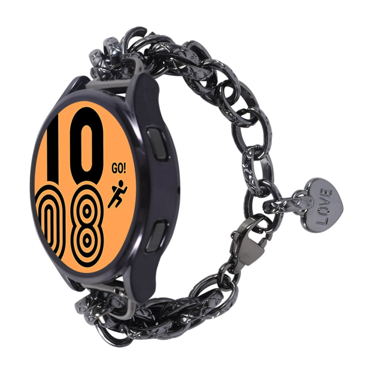 22mm Universal Metal Chain Watch Band(Black) - Watch Bands by buy2fix | Online Shopping UK | buy2fix