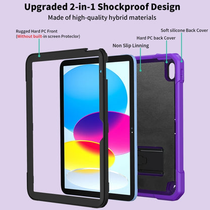 For iPad 2025 / 2022 Bumblebee Silicone + PC Shockproof Tablet Case with Holder(Purple) - iPad 2025 / 2022 Cases by buy2fix | Online Shopping UK | buy2fix