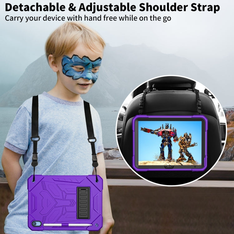 For iPad 2025 / 2022 Bumblebee Silicone + PC Shockproof Tablet Case with Holder(Purple) - iPad 2025 / 2022 Cases by buy2fix | Online Shopping UK | buy2fix