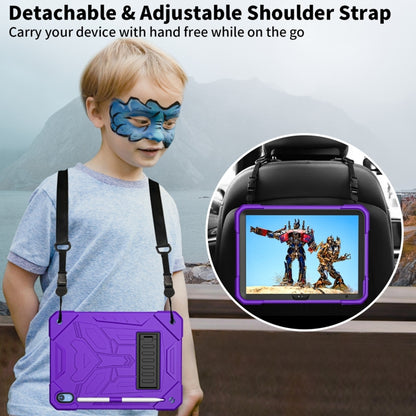 For iPad 2025 / 2022 Bumblebee Silicone + PC Shockproof Tablet Case with Holder(Purple) - iPad 2025 / 2022 Cases by buy2fix | Online Shopping UK | buy2fix