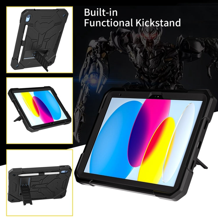 For iPad 2025 / 2022 Bumblebee Silicone + PC Shockproof Tablet Case with Holder(Black) - iPad 2025 / 2022 Cases by buy2fix | Online Shopping UK | buy2fix
