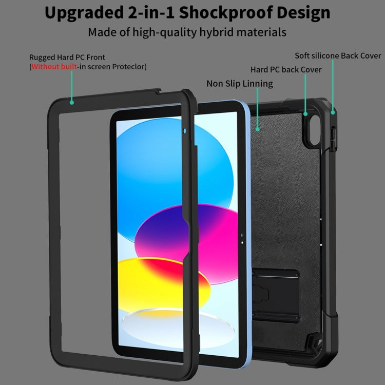 For iPad 2025 / 2022 Bumblebee Silicone + PC Shockproof Tablet Case with Holder(Black) - iPad 2025 / 2022 Cases by buy2fix | Online Shopping UK | buy2fix