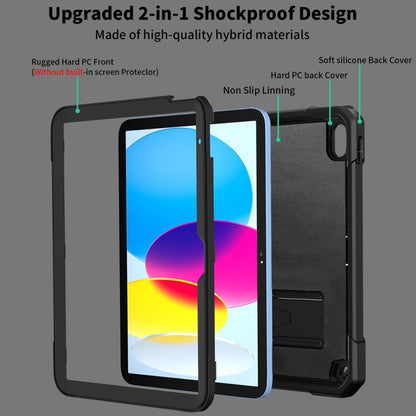 For iPad 2025 / 2022 Bumblebee Silicone + PC Shockproof Tablet Case with Holder(Black) - iPad 2025 / 2022 Cases by buy2fix | Online Shopping UK | buy2fix