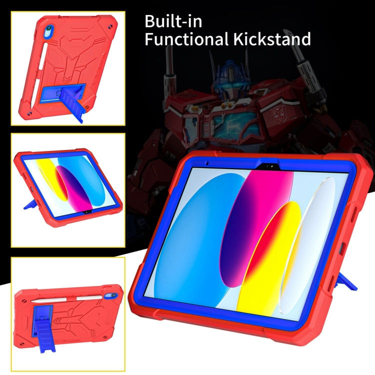 For iPad 2025 / 2022 Bumblebee Silicone + PC Shockproof Tablet Case with Holder(Red) - iPad 2025 / 2022 Cases by buy2fix | Online Shopping UK | buy2fix