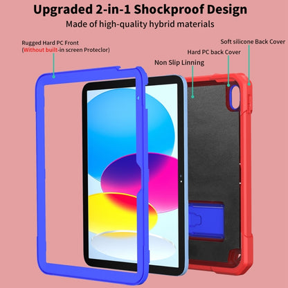 For iPad 2025 / 2022 Bumblebee Silicone + PC Shockproof Tablet Case with Holder(Red) - iPad 2025 / 2022 Cases by buy2fix | Online Shopping UK | buy2fix