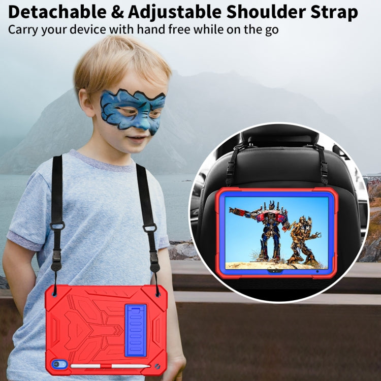 For iPad 2025 / 2022 Bumblebee Silicone + PC Shockproof Tablet Case with Holder(Red) - iPad 2025 / 2022 Cases by buy2fix | Online Shopping UK | buy2fix