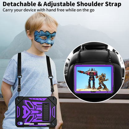 For iPad 2025 / 2022 Bumblebee Silicone + PC Shockproof Tablet Case with Holder(Black Purple) - iPad 2025 / 2022 Cases by buy2fix | Online Shopping UK | buy2fix