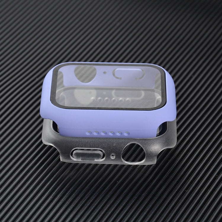 Shockproof PC+Tempered Glass Watch Protective Case For Apple Watch Series 9 / 8 / 7 41mm(Ice Sea Blue) by buy2fix