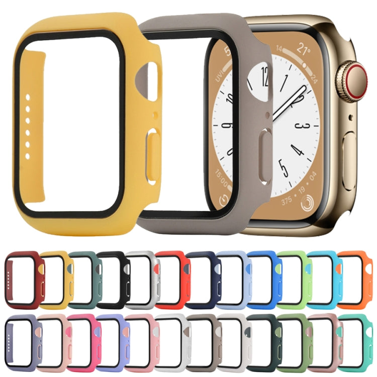 Shockproof PC+Tempered Glass Watch Protective Case For Apple Watch Series 8&7 45mm(Silver) - Watch Cases by buy2fix | Online Shopping UK | buy2fix