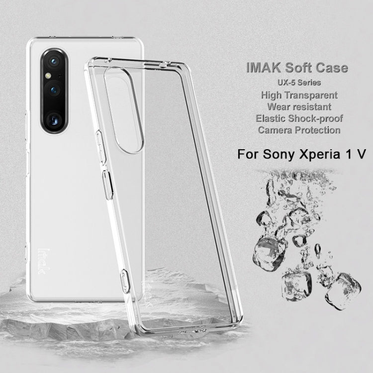 For Sony Xperia 1 V IMAK UX-5 Series TPU Phone Case(Transparent) - Sony Cases by imak | Online Shopping UK | buy2fix