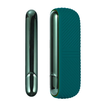 For IQOS ILUMA Silicone Electronic Cigarette Case Charging Compartment With Side Cover(Dark Green) - E Cigarette Accessories by buy2fix | Online Shopping UK | buy2fix