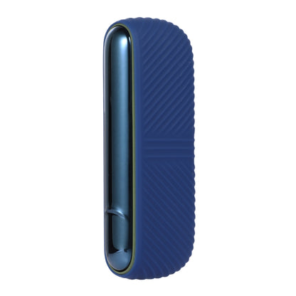 For IQOS ILUMA Silicone Electronic Cigarette Case Charging Compartment With Side Cover(Navy Blue) - E Cigarette Accessories by buy2fix | Online Shopping UK | buy2fix