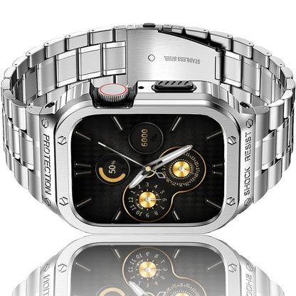 Metal Integrated Watch Protective Case For Apple Watch Ultra 3 / 2 / 1 49mm(Silver) by buy2fix