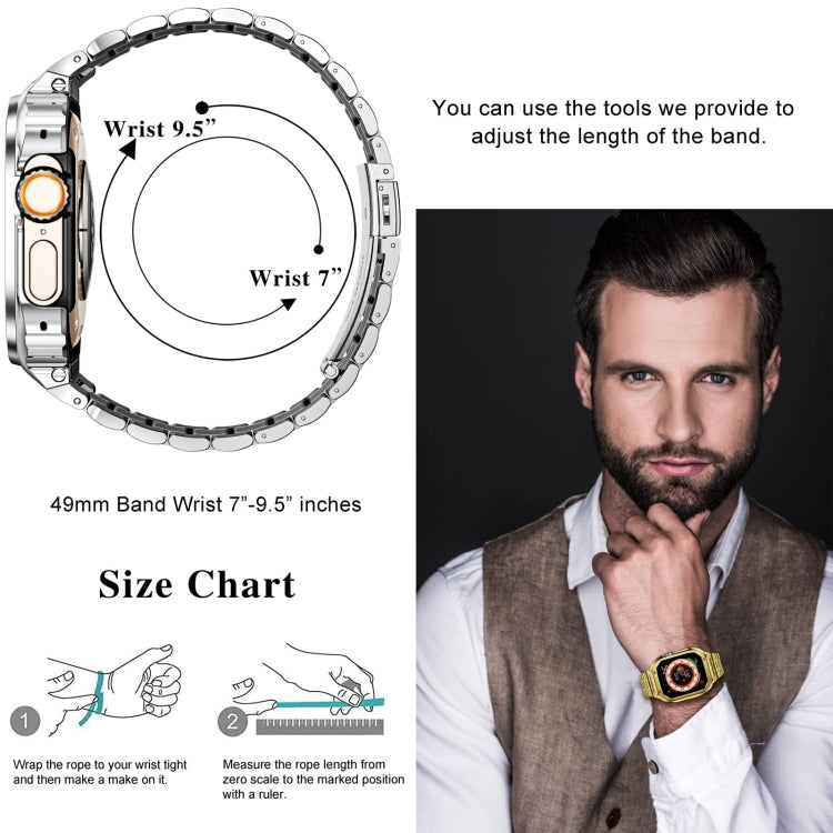 Metal Integrated Watch Protective Case For Apple Watch Series SE 2025&6&SE&5&4 44mm(Gold) by buy2fix