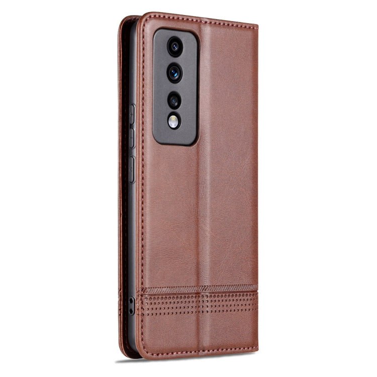 For Honor 80 GT AZNS Magnetic Calf Texture Flip Leather Phone Case(Dark Brown) - Honor Cases by AZNS | Online Shopping UK | buy2fix