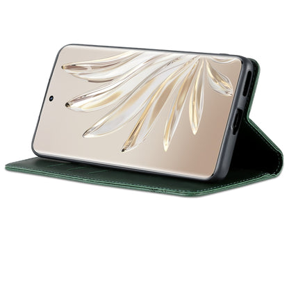 For Honor 90 Pro AZNS Magnetic Calf Texture Flip Leather Phone Case(Dark Green) - Honor Cases by AZNS | Online Shopping UK | buy2fix
