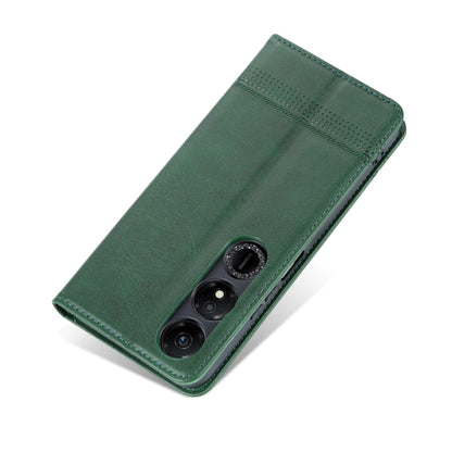 For Honor Play 40 AZNS Magnetic Calf Texture Flip Leather Phone Case(Dark Green) - Honor Cases by AZNS | Online Shopping UK | buy2fix