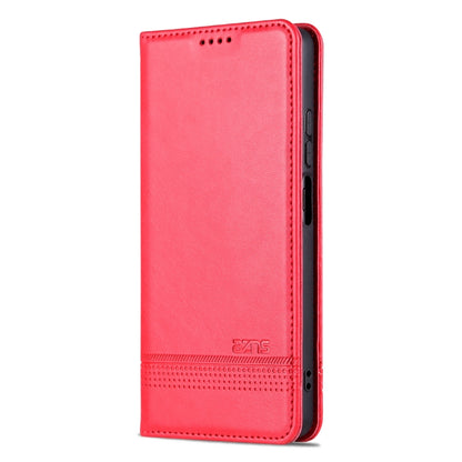 For Honor X50i/90 Lite AZNS Magnetic Calf Texture Flip Leather Phone Case(Red) - Honor Cases by AZNS | Online Shopping UK | buy2fix